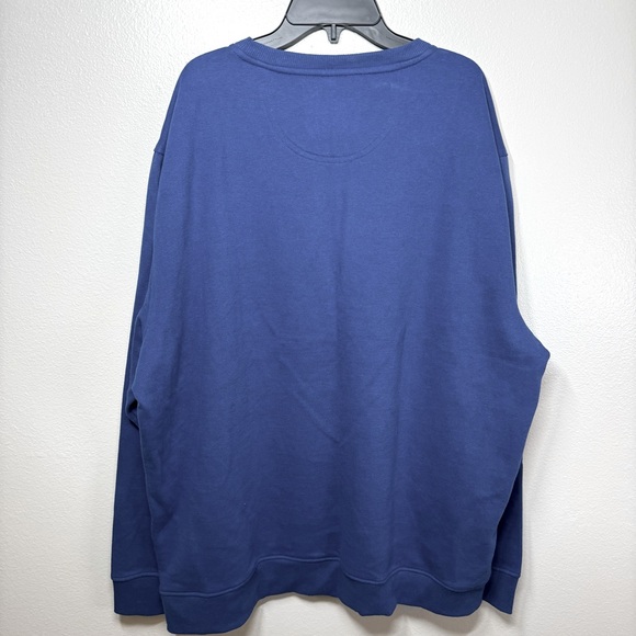 NWT IZOD Long Sleeve Super Soft Crew Neck Sweatshirt Pullover Blue Men’s XXL - Picture 4 of 5